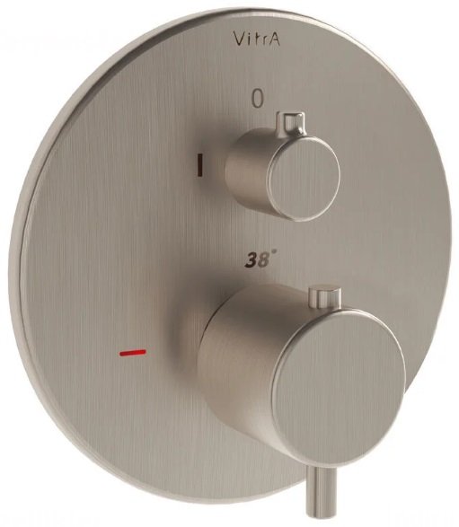 Vitra A4267234 Origin Ankastre Termostatik Duş Bataryası Fırçalı Nikel.